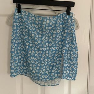 floral mini skirt